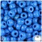 BeadTin True Blue Neon Bright 11mm Large Barrel Plastic Pony Beads (250pcs)